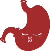 flat color style cartoon stomach png