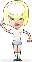 cartoon woman with idea png