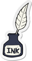 sticker of a cartoon ink bottle png