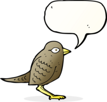 Cartoon-Gartenvogel mit Sprechblase png
