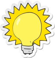 sticker van een cartoon gloeilamp png