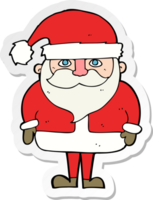 sticker of a cartoon santa claus png