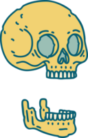 icono de estilo de tatuaje de un cráneo png