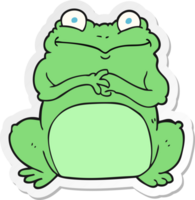 autocollant d'une grenouille drôle de dessin animé png