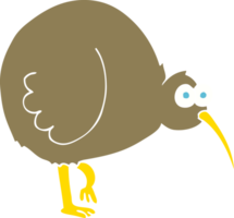 flat color illustration of a cartoon kiwi bird png