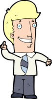 cartoon office man with idea png