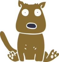 desenho animado doodle cão calmo png