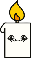 cute cartoon lit candle png