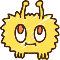 desenho de giz de criatura alienígena png