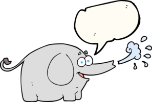 speech bubble cartoon elephant squirting water png