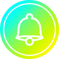 old bell circular in cold gradient spectrum png