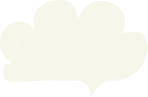 flat color illustration of a cartoon cloud speech bubble png