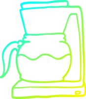Kalte Gradientenlinie Zeichnung Cartoon Kaffeefiltermaschine png