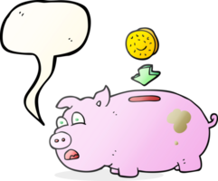 speech bubble cartoon piggy bank png