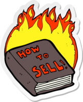 sticker of a cartoon how to sell book png