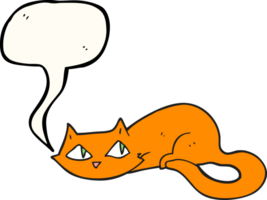 speech bubble cartoon cat png