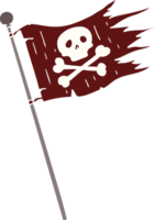 cartoon doodle of a pirates flag png