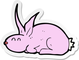 sticker of a cartoon rabbit png