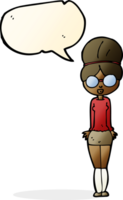 cartoon librarian woman with speech bubble png