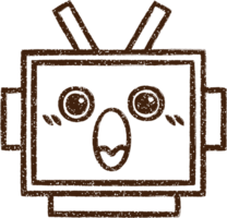 Robot Charcoal Drawing png