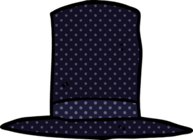 cartoon doodle top hat png