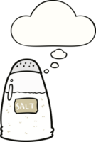 cartoon salt and thought bubble png