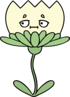 fiore simpatico cartone animato png