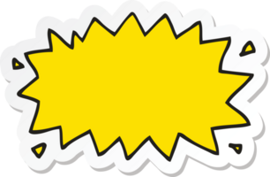 sticker of a cartoon explosion symbol png