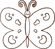 dibujo de mariposa al carboncillo png