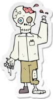 adesivo de um zumbi de desenho animado png