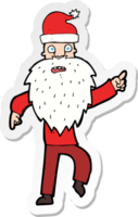 Aufkleber eines Cartoon-Weihnachtsmanns png
