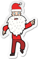 sticker van een tekenfilm van de kerstman png