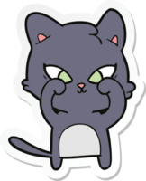 adesivo de um gato bonito dos desenhos animados png