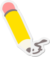 Aufkleber mit Bleistift-Kritzelmarkierungen png