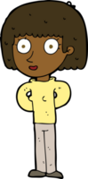 cartoon staring woman png