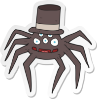 sticker of a cartoon halloween spider png