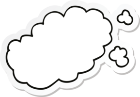 sticker of a cartoon puff of smoke png