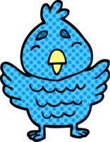 cartoon doodle blue bird png