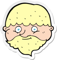 sticker of a cartoon bearded man png