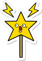 sticker of a cute cartoon magic wand png