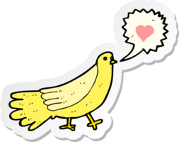 sticker of a cartoon love bird png