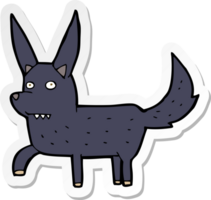 pegatina de un perro salvaje de dibujos animados png