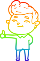 arcobaleno gradiente linea disegno uomo felice del fumetto png