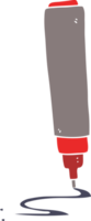 flat color illustration of a cartoon pen png