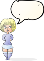 bulle de dialogue dessin animé femme heureuse png