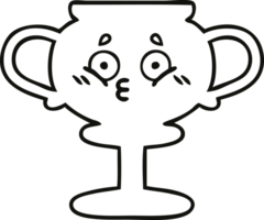 line drawing cartoon trophy png