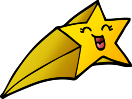 cartoon doodle shooting star png