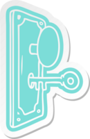 cartoon sticker of a door handle png