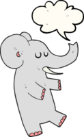 discurso bolha desenho animado dançando elefante png