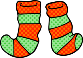 Cartoon-Doodle gestreifte Socken png